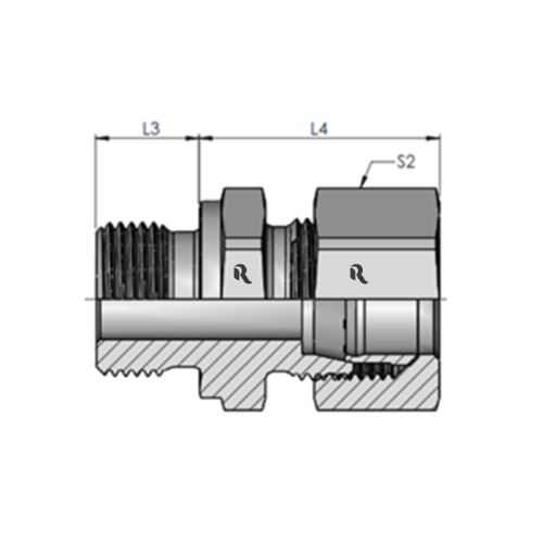 GE-M-L Parallel Male Stud - Image 2