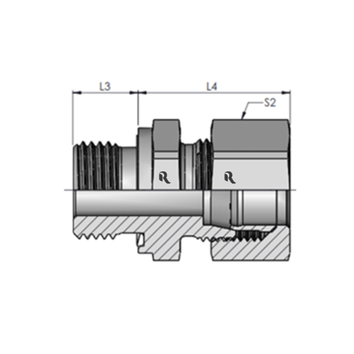 GE-R-ED-L Parallel Male Stud - Image 2
