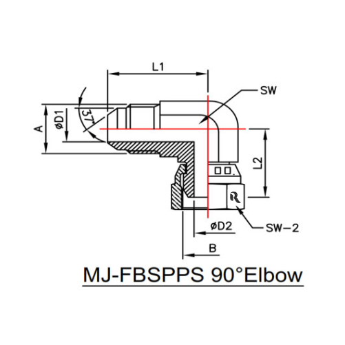 RJ7204-00-00 - MJ-FBSPPS 90° ELBOW