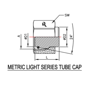 RJD8003-L00 - METRIC LIGHT SERIES TUBE CAP