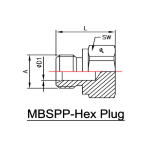 RJ9522-P-00 - MBSPP-HEX PLUG