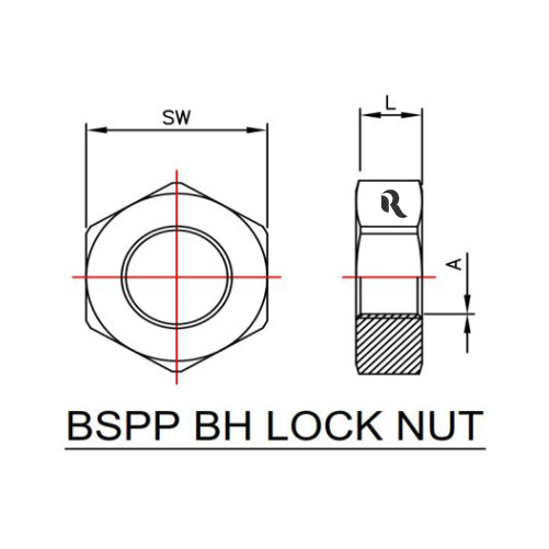 RJ9925-00 - BSPP BH LOCK NUT