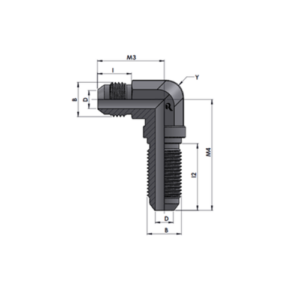 RJ2701-00-00 Series MJ-MJ BULKHEAD 90°
