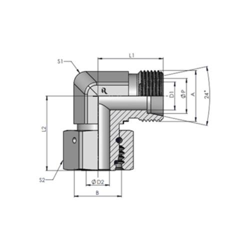 EW-S Swivel Nut Elbow - Image 2
