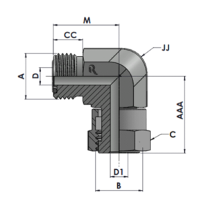 RJFS6500-00-00 Series MFS-FFSS 90° ELBOW